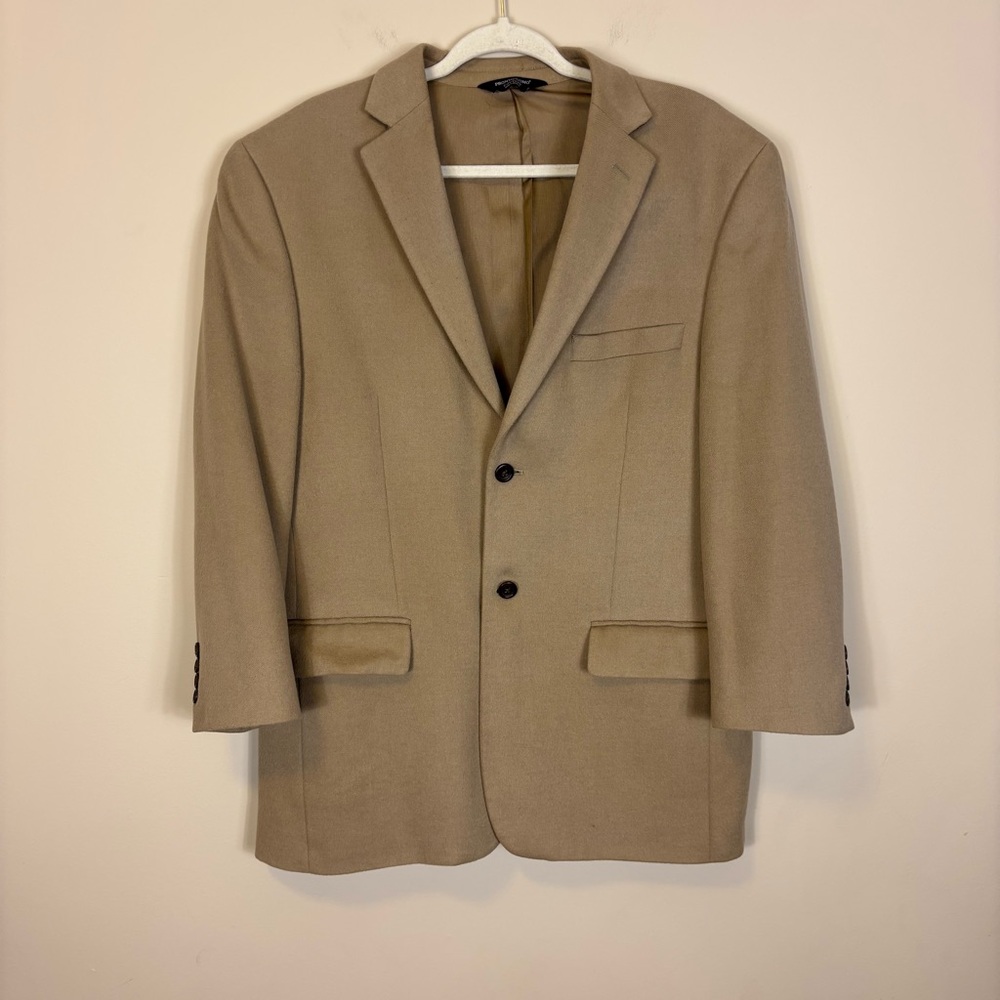 Pronto Uomo Tan Wool,‎ Silk, Cashmere Sport Coat Jacket 42R